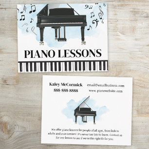 Postal para el volante musical Piano Lessings