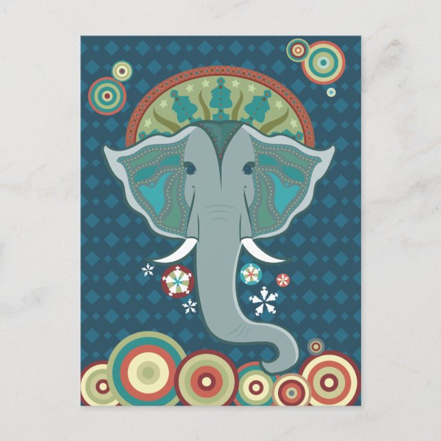 Postal para elefantes azules (Anverso)