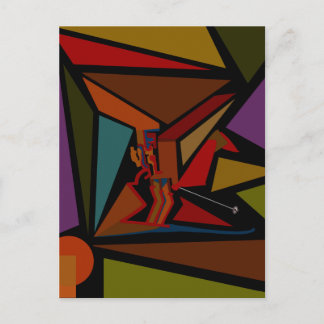 Postal para esquiador sin cabeza