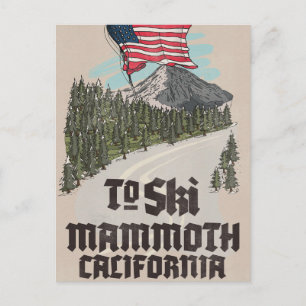 Postal Para Esquiar Mammoth California