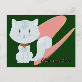 Postal para gato blanco