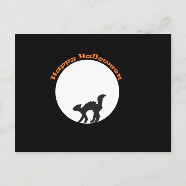 Postal para gato negro (Anverso)