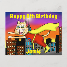 Postal para gato Super Hero