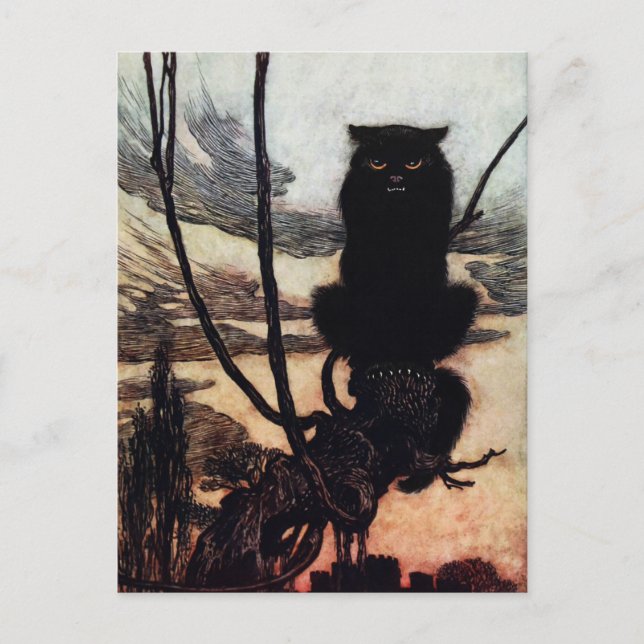 Postal para gato vintage (Anverso)