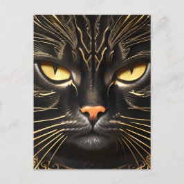 Postal para gatos Ebony y Oro