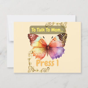 Postal Para Hablar Con Mamá, Presione 1