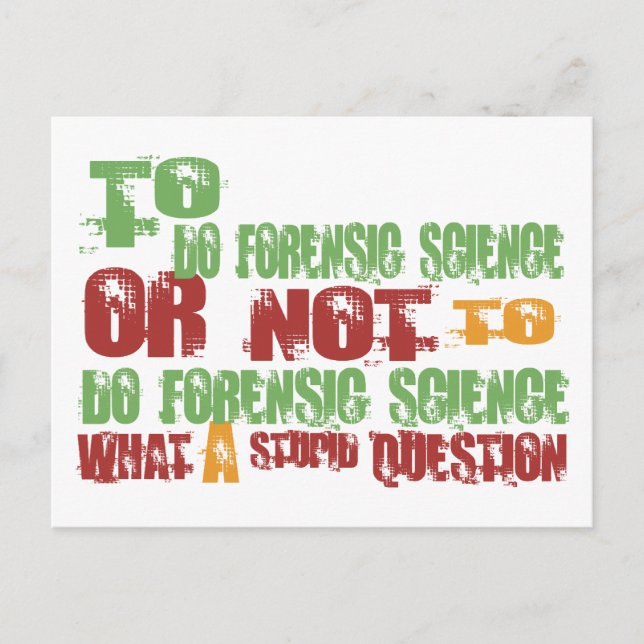 Postal Para hacer ciencia forense (Anverso)