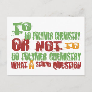 Postal Para hacer química de polímeros
