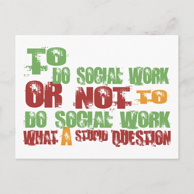 Postal Para hacer trabajo social (Anverso)