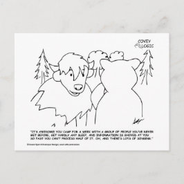 Postal para la insignia de madera de Covey Logic