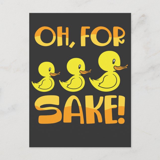 Postal Para los pavos Sake Duck Pun Rubber Ducks (Anverso)