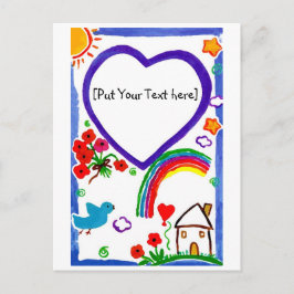 Postal Para mi mamá - Arte de un Personalizar de niños