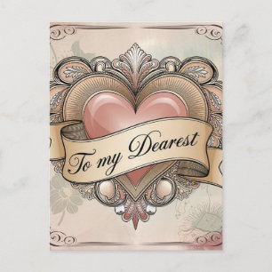 Postal Para Mi Querido: Diseño de Corazón Ornamentado