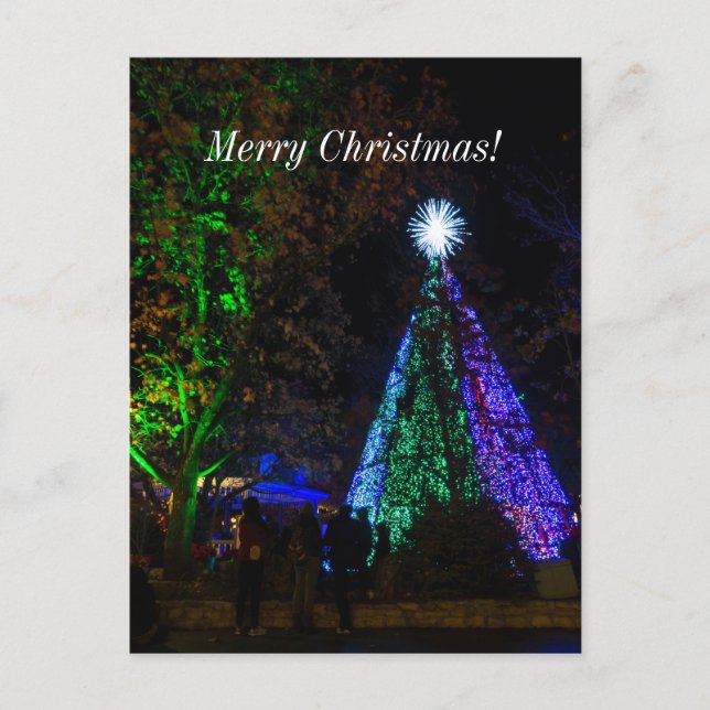 Postal para Navidades nocturnos de 5 pisos (Anverso)