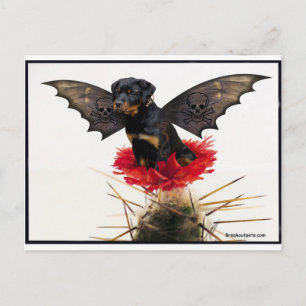 Postal para perros de hadas de Rottweiler