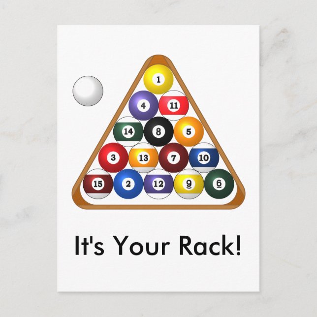 postal para rack de 8 bolas (Anverso)