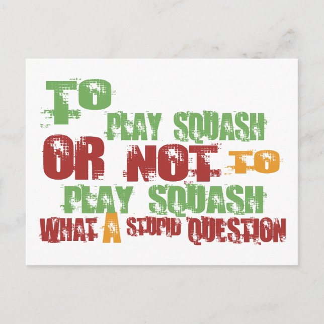 Postal Para Reproducir Squash (Anverso)