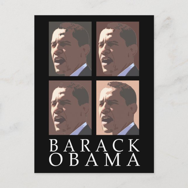 Postal para retrato de Barack Obama (Anverso)