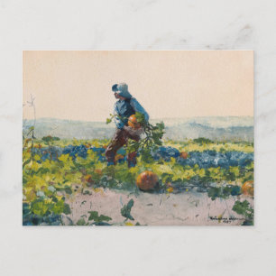 Postal Para ser el niño de un granjero   Winslow Homer