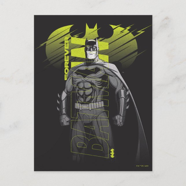 Postal Para siempre arte de caracteres de Batman Power Up (Anverso)