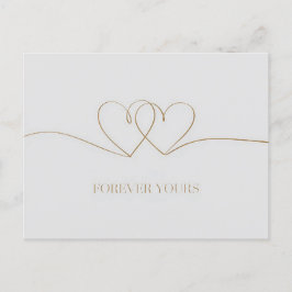 Postal Para siempre: diseño de corazones entrelazados