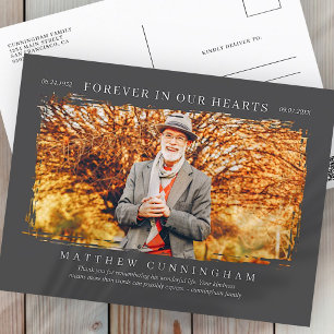 Postal Para siempre en nuestros corazones Memorial modern