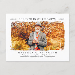 Postal Para siempre en nuestros corazones Memorial modern