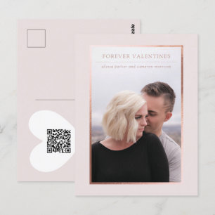 Postal Para siempre San Valentín Foto Guardar la fecha