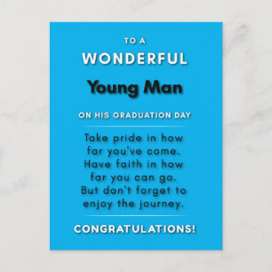 Postal Para un joven maravilloso en el día de su graduaci