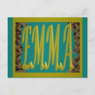 Postal PARA UNA CHICA LLAMADA EMMA GUijarros AZUL MARINO