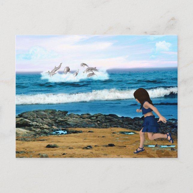 Postal Para ver a los delfines (Anverso)