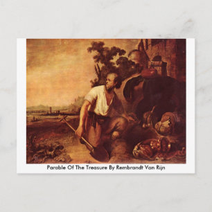 Postal Parable Del Tesoro Por Rembrandt Van Rijn