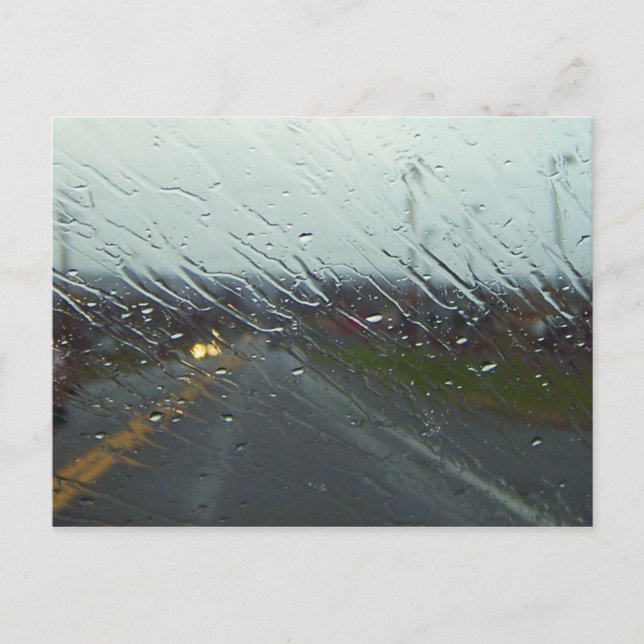 Postal Parabrisas con lluvia (Anverso)