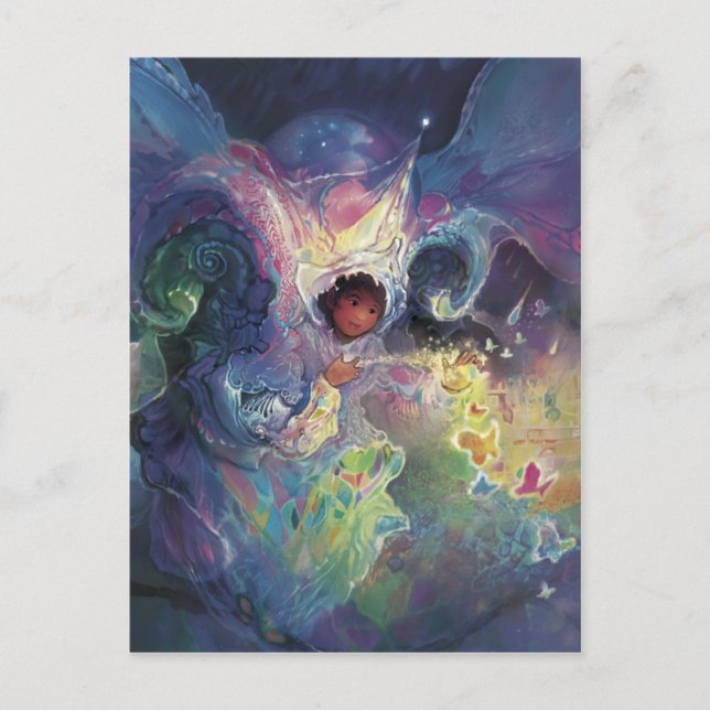 Postal Paracaídas de mariposa*** (Anverso)