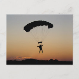 Postal Paracaídas de Skydiver en Sunset Sky Diver