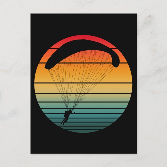 Postal Paracaídas Retro Vintage (Anverso)