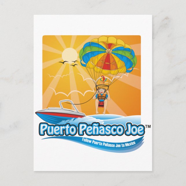 Postal Paracaidismo en México (Anverso)