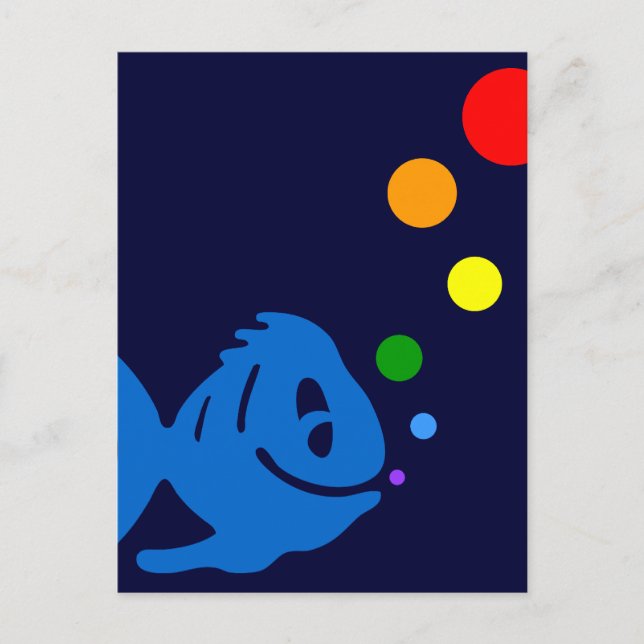 Postal parachoques de arco iris (Anverso)