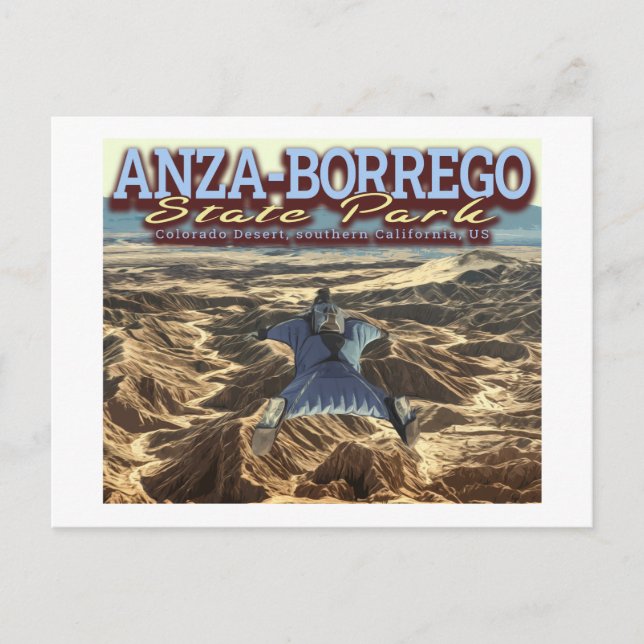 POSTAL PARACHUTING - ANZA BORREGO DESERT - CALIFORNIA USA (Anverso)
