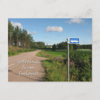 Parada de autobús rural en Finlandia