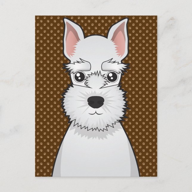Postal Paradas de Personalizado de perro Schnauzer en min (Anverso)
