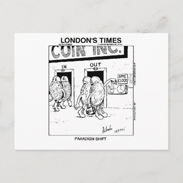 Postal Paradigm Shift Funny Personalizados Regalos y Cole (Anverso)