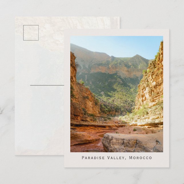 Postal Paradise Valley, Morocco Landscape and Travel (Anverso / Reverso)