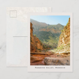 Postal Paradise Valley, paisaje y viaje por Marruecos