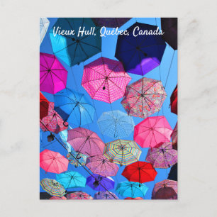 Postal Paraguas coloridos de Vieux Hull Québec