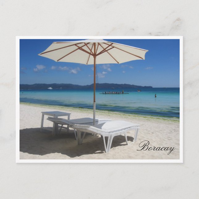 Postal paraguas de sol boracay (Anverso)