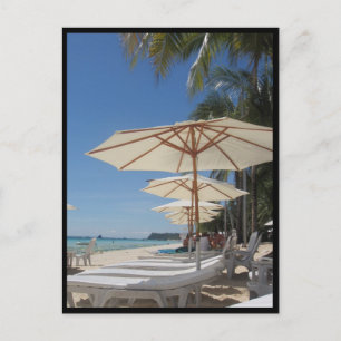 Postal paraguas de sol de Boracay