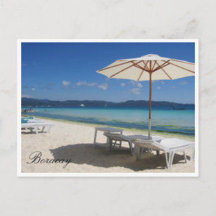 Postal paraguas relajar boracay