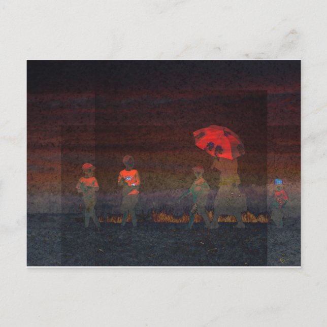 Postal Paraguas Rojo (Anverso)