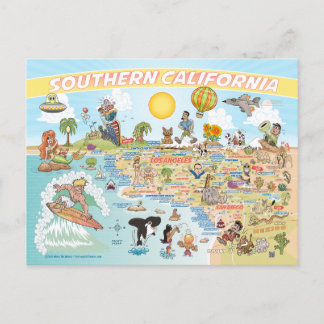 Postal Paraíso costero del sur de California